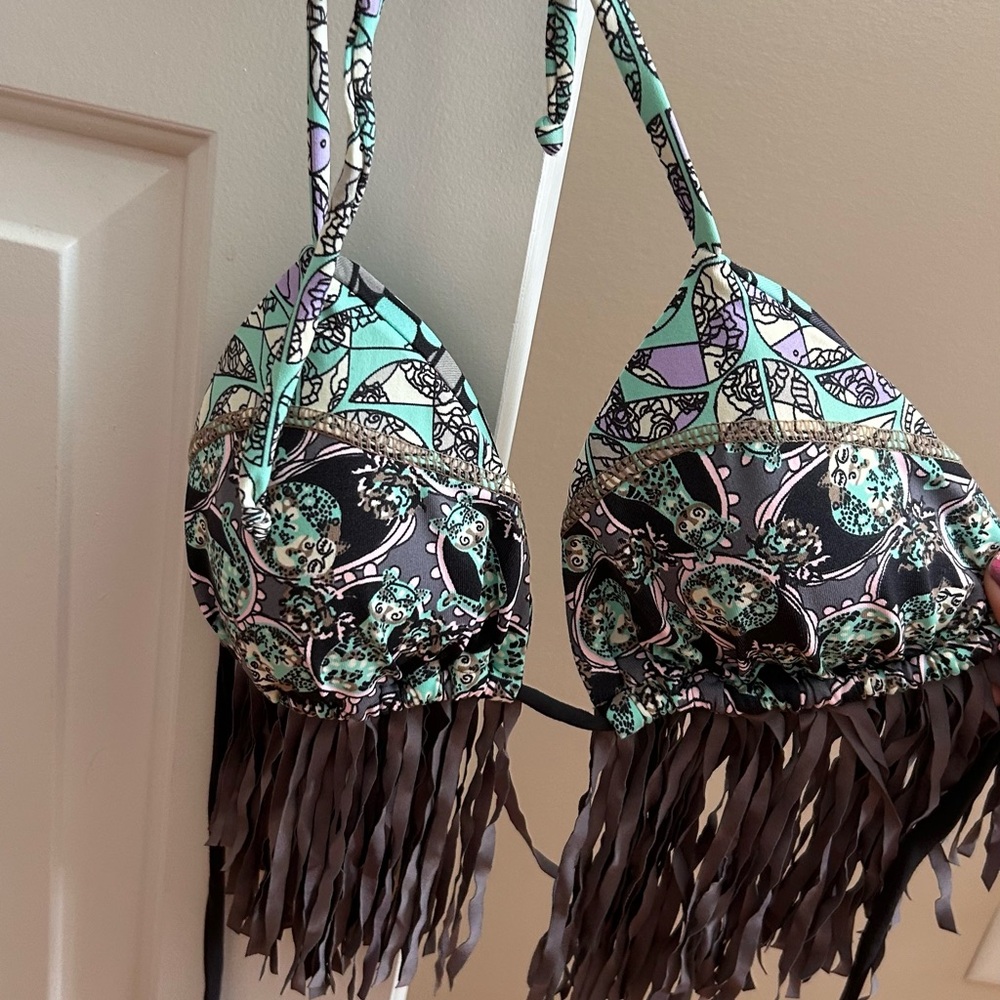 Reversible Fringe Bikini Top